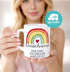 Tasse mit Herzhenkel Regenbogen personalisiert mit Name und Wunschtext dein eigener Text personalisierbare Geschenke SpecialMe®preview
