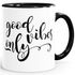 Tasse mit Innenfarbe good vibes only Gute-Laune-Tasse MoonWorks®preview