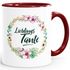 Tasse mit Innenfarbe Lieblingstante Geschenk für Tante Familie  glänzend Kaffeetasse Teetasse Keramiktasse MoonWorks®preview