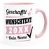 Tasse mit Name personalisiert Geschafft! eigener Text Geschenk Abschluss Prüfung Studium Ausbildung SpecialMe®preview