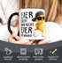 Tasse mit Spruch Eier sucht man nicht Eier hat man - Männer Statement - Bürotasse lustige Kaffeebecher - Keramik MoonWorks®preview