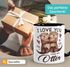 Tasse mit Spruch Ich liebe Dich mit Namen personalisiert Otter Pärchen Herz Liebes-Geschenk SpecialMe®preview