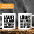 Tasse mit Spruch Läuft bei mir zwar rückwärts und bergab aber läuft Kaffeetasse MoonWorks®preview