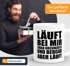 Tasse mit Spruch Läuft bei mir zwar rückwärts und bergab aber läuft Kaffeetasse MoonWorks®preview
