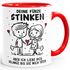 Tasse mit Spruch Lustig Valentinstag Jahrestag Deine Fürze stinken Liebes-Geschenk Mann Frau SpecialMe®preview