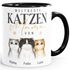 Tasse mit Spruch Weltbeste Katzenmama bis zu 3 Katzen mit Namen anpassbar Geschenk für Katzenmutti Muttertag SpecialMe®preview