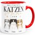 Tasse mit Spruch Weltbeste Katzenmama bis zu 3 Katzen mit Namen anpassbar Geschenk für Katzenmutti Muttertag SpecialMe®preview