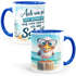 Tasse Möwe Spruch - Ach wie gut dass niemand weiss - Bürotasse lustige Kaffeebecher fürs Home Office - Geschenkidee Kollegen Keramik MoonWorks®preview