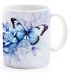Tasse Motiv Totenkopf Schmetterling Blumen Blüten Aquarell Illustration Watercolor Geschenktasse MoonWorks®preview