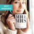 Tasse Mr und Mrs Hochzeit Hochzeitstag Jahrestag Geschenk für Brautpaar personalisiert Wunschnamen Paargeschenk SpecialMe®preview