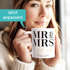 Tasse Mr und Mrs Hochzeit Hochzeitstag Jahrestag Geschenk für Brautpaar personalisiert Wunschnamen Paargeschenk SpecialMe®preview