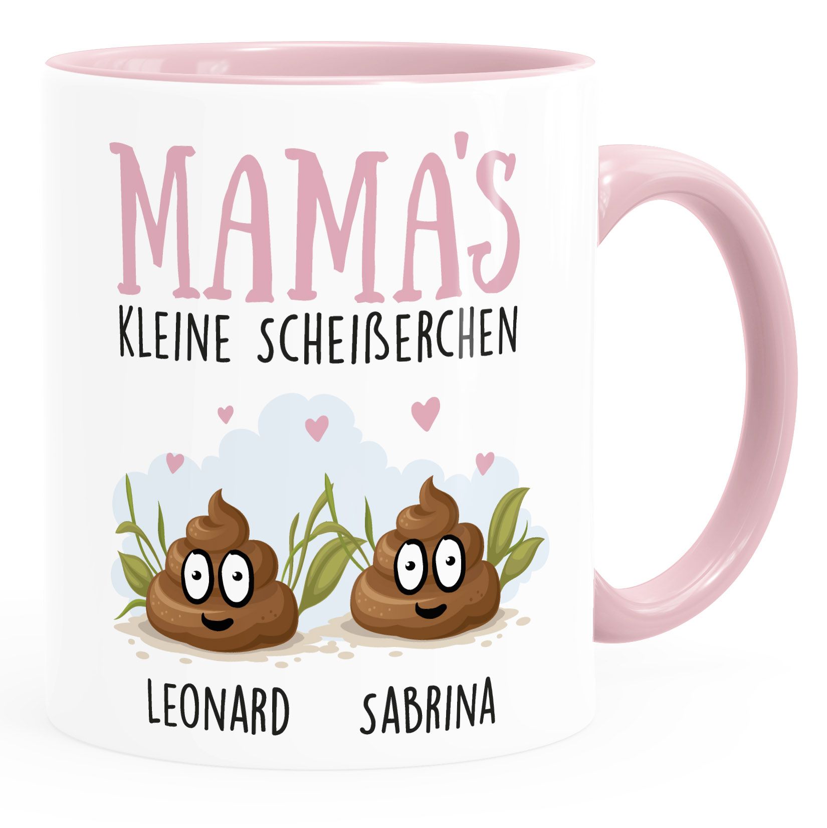 Tasse personalisiert Mama's kleine Scheißerchen anpassbare Namen Kackhaufen  Geschenk für Mama MoonWorks®
