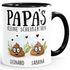 Tasse personalisiert Papa's kleine Scheißerchen bis zu 4 anpassbare Namen Kackhaufen Geschenk Vatertag MoonWorks®preview