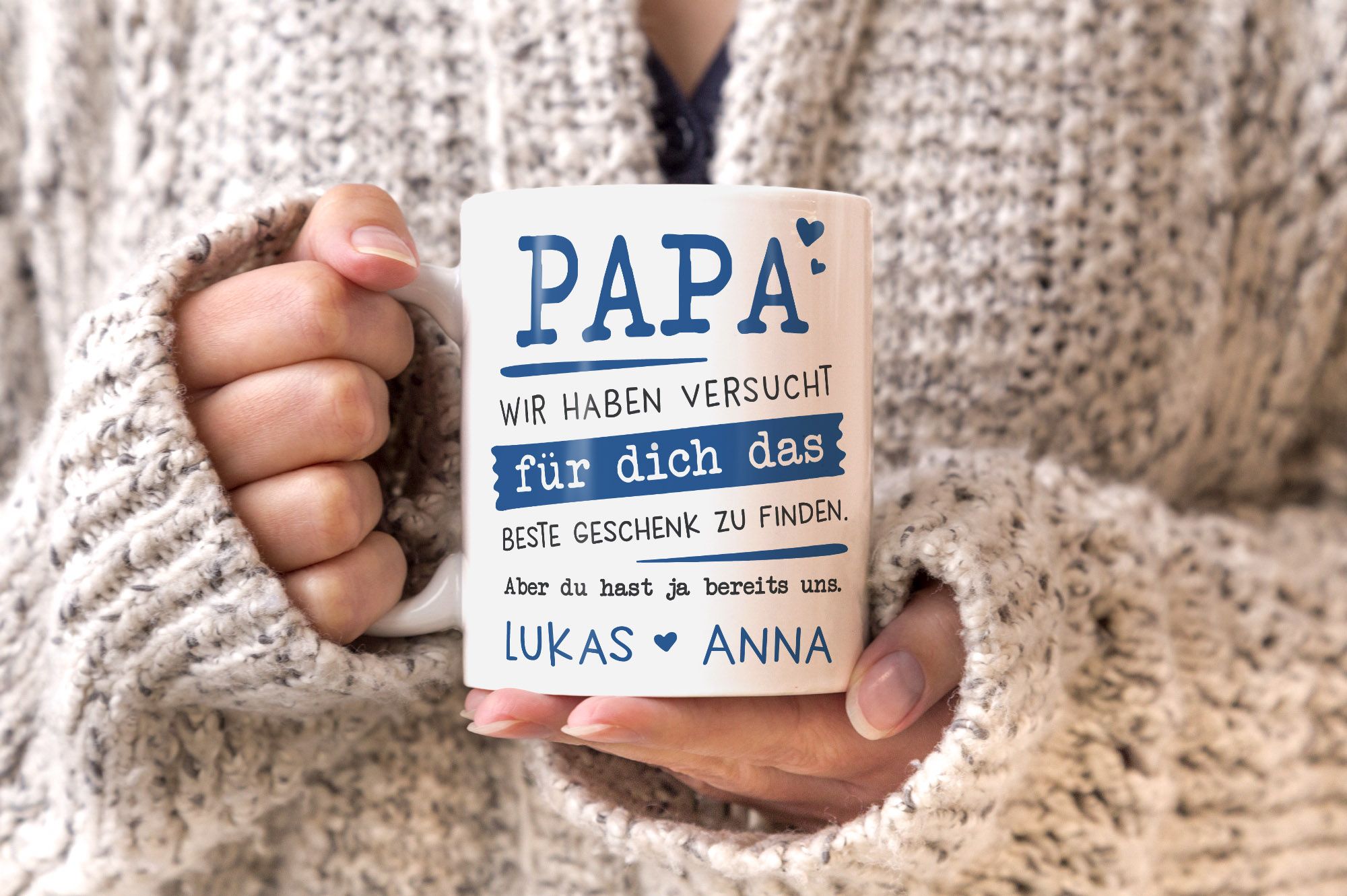 Tasse personalisiertes Geschenk Spruch Papa/Mama/Oma/Opa Wir habe