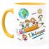 Tasse Schulkind Geschenk Einschulung 1. Klasse Strichmännchen lustig Kindertasse aus Keramik für Jungen Mädchen SpecialMe®preview