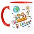 Tasse Schulkind Geschenk Einschulung 1. Klasse Strichmännchen lustig Kindertasse aus Keramik für Jungen Mädchen SpecialMe®preview