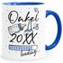 Tasse Schwangerschaft Loading Jahreszahl anpassbar Geschenk werdende Mama Papa Oma Opa Tante Onkel Patentante Patenonkel Moonworks®preview