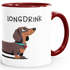 Tasse Spruch Dackel Longdrink Geschenk für Teckelfreunde Hundeliebhaber Bürotasse lustige Kaffeebecher MoonWorks®preview