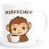 Tasse Spruch Käffchen Wortspiel Affe lustige Tiermotive Bürotasse lustige Kaffeebecher Geschenk Kaffeeliebhaber MoonWorks®preview