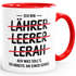 Tasse Spruch Lehrer Ich arbeite an einer Schule Rechtschreibung Gag Witz Bürotasse lustige Kaffeebecher Lehrerzimmer MoonWorks®preview