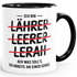 Tasse Spruch Lehrer Ich arbeite an einer Schule Rechtschreibung Gag Witz Bürotasse lustige Kaffeebecher Lehrerzimmer MoonWorks®preview
