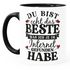 Tasse Spruch Liebe lustig Das Beste was ich im Internet gefunden habe Geschenk Jahrestag für Sie und Ihn Moonworks®preview