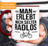 Tasse Spruch Spruch Fahrradfahrer Man erlebt mich selten radlos Statement Geschenkidee Bike-Freunde lustige Kaffeebecher MoonWorks®preview