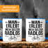 Tasse Spruch Spruch Fahrradfahrer Man erlebt mich selten radlos Statement Geschenkidee Bike-Freunde lustige Kaffeebecher MoonWorks®preview