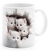 Tasse Weihnachten 3D Illusion Katze Schneemann Weihnachtsmann Wintertasse XMAS Weihnachtsgeschenk Moonworks®preview