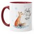 Tasse Weihnachten Baby it`s cold outside Spruch Fuchs Winter Schnee Fox Weihnachtsbecher Weihnachtstasse Autiga®preview