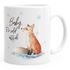 Tasse Weihnachten Baby it`s cold outside Spruch Fuchs Winter Schnee Fox Weihnachtsbecher Weihnachtstasse Autiga®preview