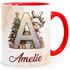 Tasse Weihnachten Buchstabe Initiale  personalisiert mit Namen Geschenk Nikolaus Advent SpecialMe®preview