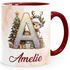 Tasse Weihnachten Buchstabe Initiale  personalisiert mit Namen Geschenk Nikolaus Advent SpecialMe®preview