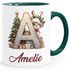 Tasse Weihnachten Buchstabe Initiale  personalisiert mit Namen Geschenk Nikolaus Advent SpecialMe®preview