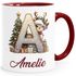 Tasse Weihnachten Buchstabe Initiale  personalisiert mit Namen Geschenk Nikolaus Advent SpecialMe®preview