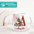 Tasse Weihnachten Buchstabe Initiale Weihnachtsmann personalisiert Name persönliches Geschenk SpecialMe®preview