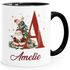 Tasse Weihnachten Buchstabe Initiale Weihnachtsmann personalisiert Name persönliches Geschenk SpecialMe®preview