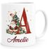 Tasse Weihnachten Buchstabe Initiale Weihnachtsmann personalisiert Name persönliches Geschenk SpecialMe®preview