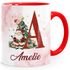 Tasse Weihnachten Buchstabe Initiale Weihnachtsmann personalisiert Name persönliches Geschenk SpecialMe®preview