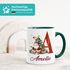 Tasse Weihnachten Buchstabe Initiale Weihnachtsmann personalisiert Name persönliches Geschenk SpecialMe®preview
