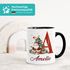 Tasse Weihnachten Buchstabe Initiale Weihnachtsmann personalisiert Name persönliches Geschenk SpecialMe®preview