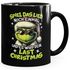 Tasse Weihnachten Grinch Geschenkidee Weihnachtsmuffel Kaffebecher mit Aufdruck Lustig MoonWorks®preview