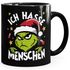 Tasse Weihnachten Grinch Spruch Lustig keine Menschen Geschenkidee Weihnachtsmuffel MoonWorks®preview