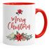 Tasse Weihnachten Merry Christmas Blumen Weihnachtsstern Christstern Teetasse Kaffeetasse Autiga®preview