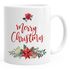 Tasse Weihnachten traditionell Merry Christmas Blumen Weihnachtsstern Christstern Teetasse Kaffeetasse Autiga®preview