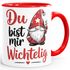 Tasse Weihnachten Wichtel Zwerg Spruch Botschaft Geschenkidee Freunde Familie Lieblingskollegen SpecialMe®preview