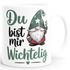 Tasse Weihnachten Wichtel Zwerg Spruch Botschaft Geschenkidee Freunde Familie Lieblingskollegen SpecialMe®preview
