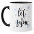 Tasse Weihnachten Winter Let it Snow Eiskristalle Kaffeetasse Teetasse Keramiktasse Autiga®preview