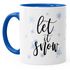 Tasse Weihnachten Winter Let it Snow Eiskristalle Kaffeetasse Teetasse Keramiktasse Autiga®preview