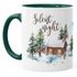 Tasse Weihnachten Winter Schnee Silent Night Christmas Weihnachts-Tase Kaffeetasse Teetasse Keramiktasse Autiga®preview